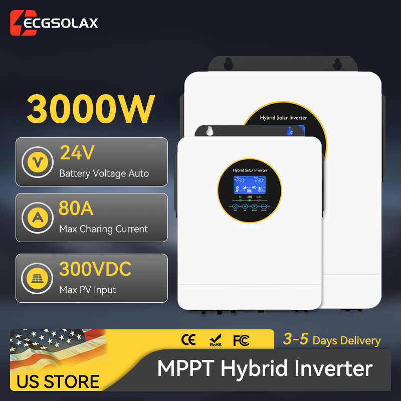 ECGSOLAX 3000W Off Grid Hybrid - Inverter Pure Sine Wave 60Hz 120V 3000W review and price