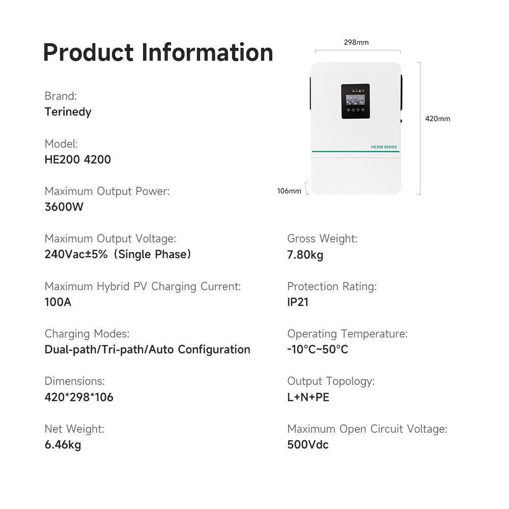 3.6kw 5.5kw 6.2kw 11kw 3kva 5k - Hybrid Solar Inverter 5.5Kw Mppt 48V review and price