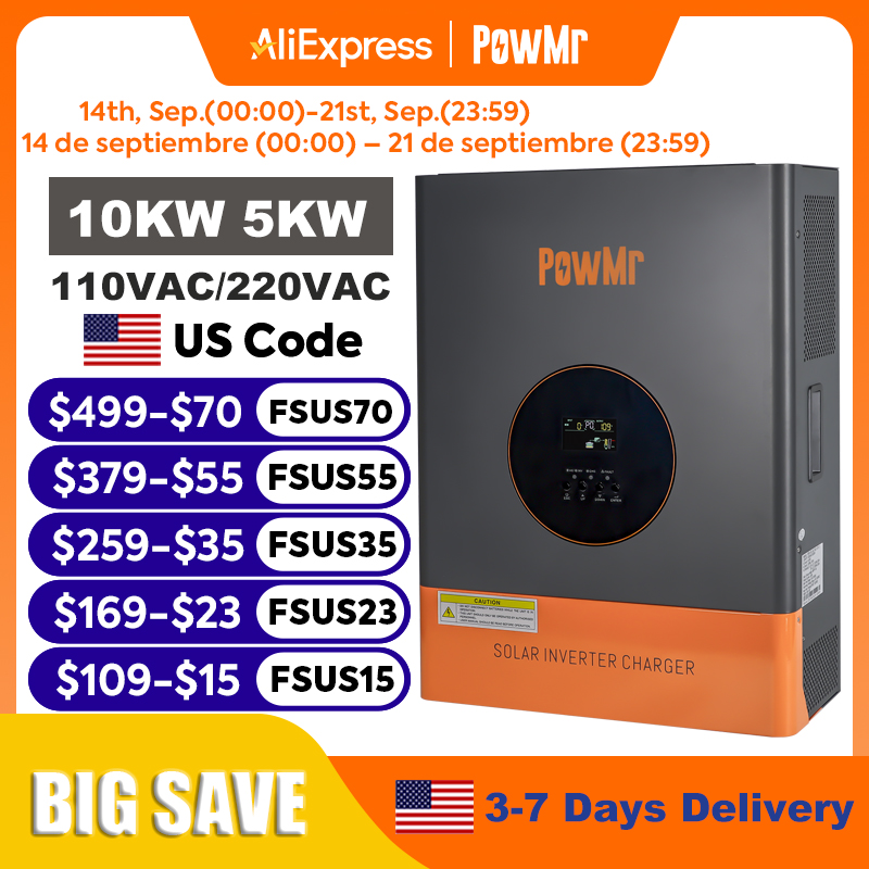 PowMr 10KW 5KW Split Phase Inv - Split Phase Inverter 10Kw 110V 220V review and price